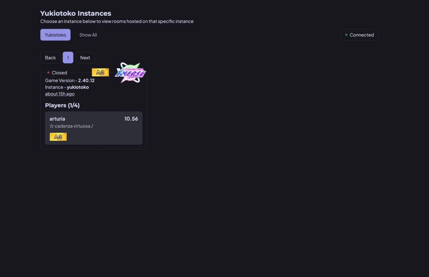 example webui view of yukiotoko-redesigned